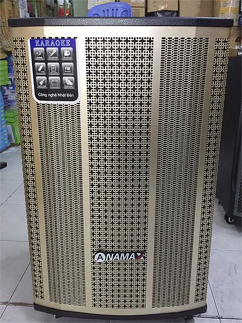 Loa kéo Anamax GX-6000, loa karaoke vỏ gỗ, bass 4 tấc