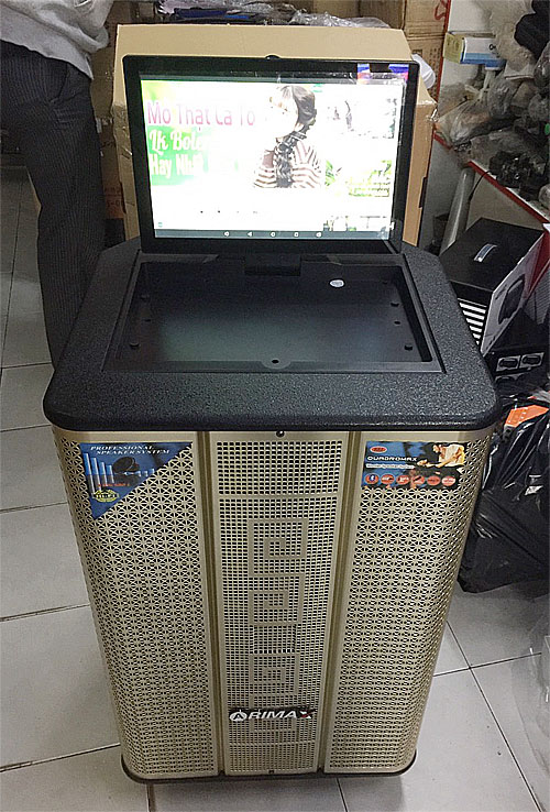 Loa kéo ARIMAX 9915 PRO, loa karaoke có màn hình LCD 14 inch
