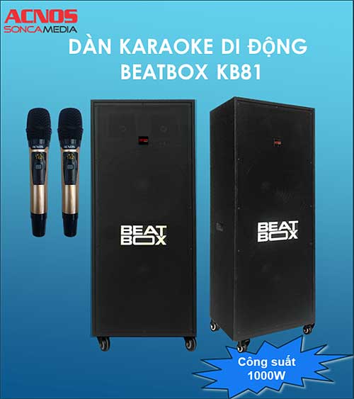 Loa kéo Beatbox K81, loa di động karaoke cao cấp của soncamedia