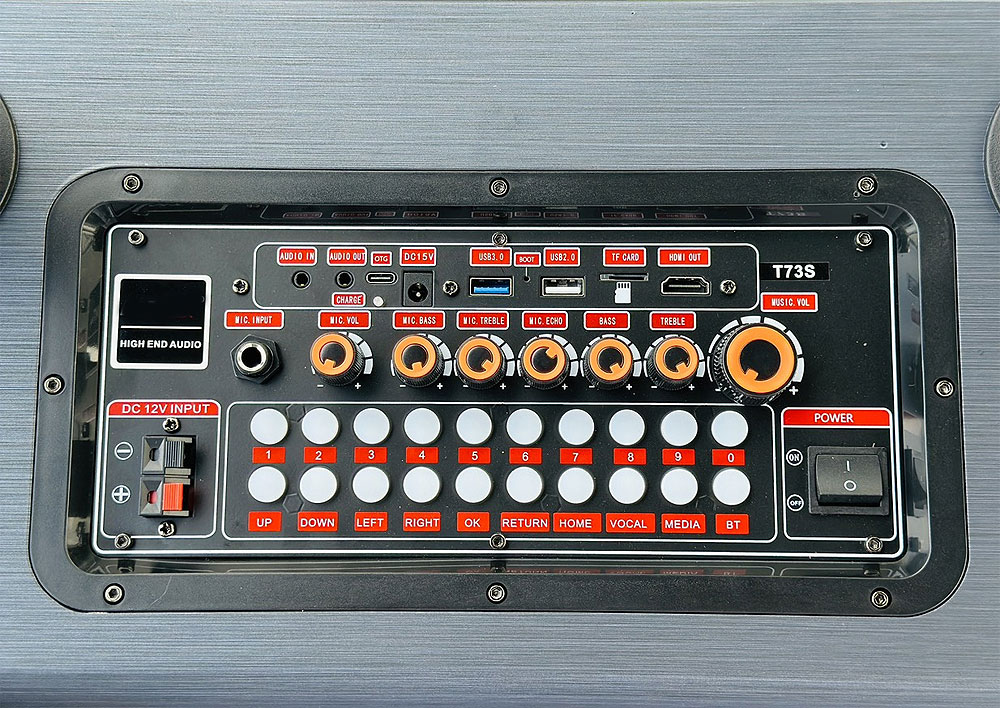 Loa kéo có màn hình T73S, loa karaopke 3 đướng tiếng 