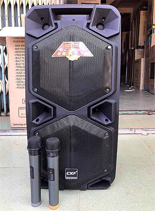 Loa kéo CXF GL-102, loa karaoke 2 bass, công suất max 200W