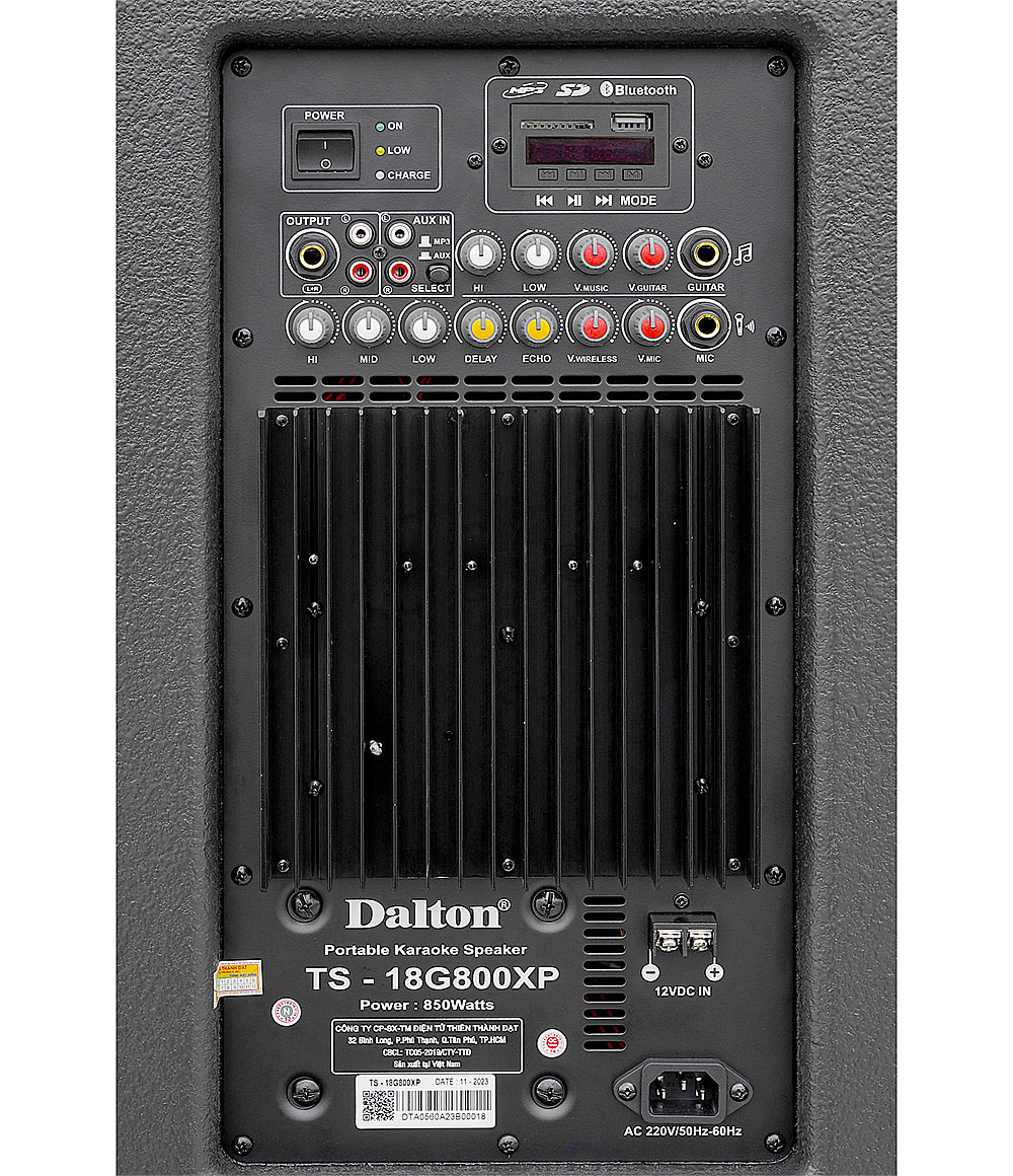 Loa kéo Dalton TS-18G800XP, loa 3 đường tiếng