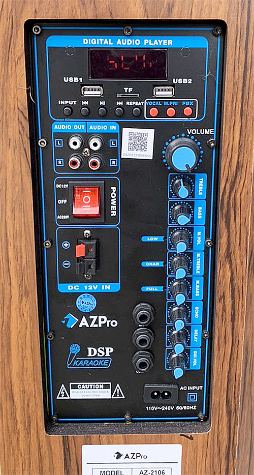 Loa kéo di động AZpro AZ-2206, loa karaoke 3 đường tiếng, bass 3 tấc