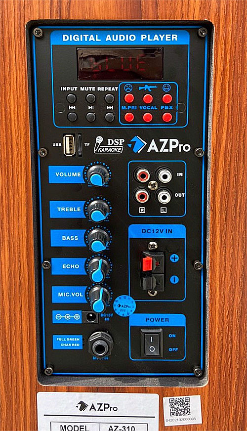 Loa kéo di động AZpro AZ-310, loa karaoke gia đình, max 350W