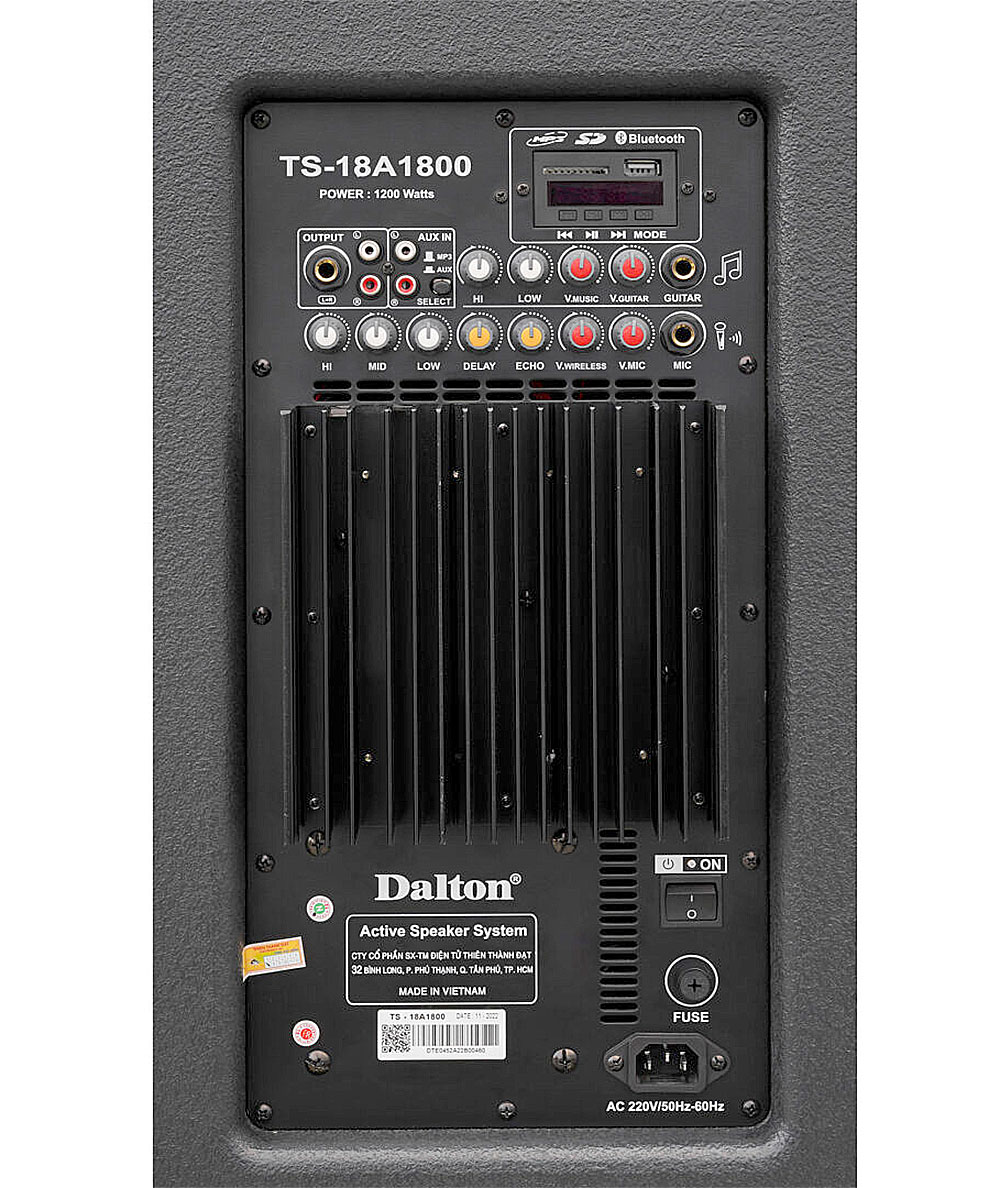 Loa kéo điện Dalton TS-18A1800, 3 đường tiếng