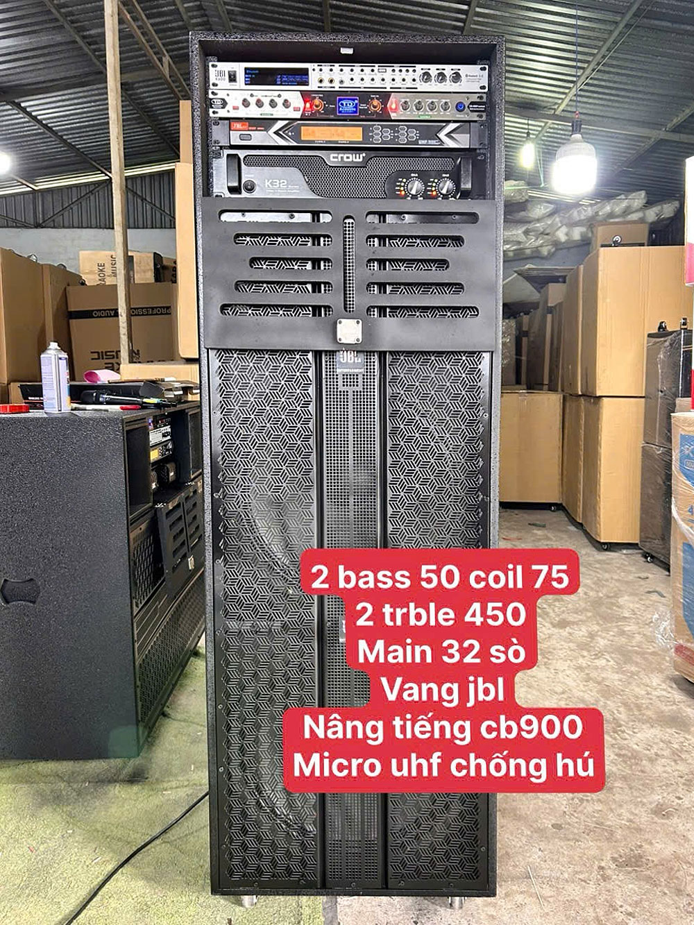 Loa kéo điện KP-130525, 2 bass 50