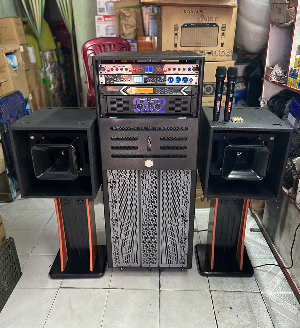 Loa kéo điện KP-30525, kèm 2 loa Full 30