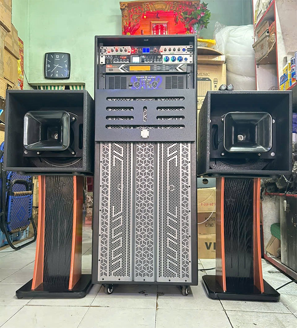 Loa kéo điện KP-30525, kèm 2 loa Full 30