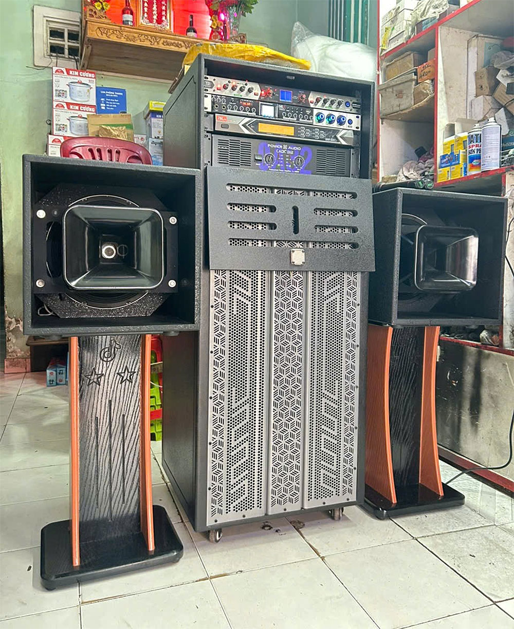 Loa kéo điện KP-30525, kèm 2 loa Full 30