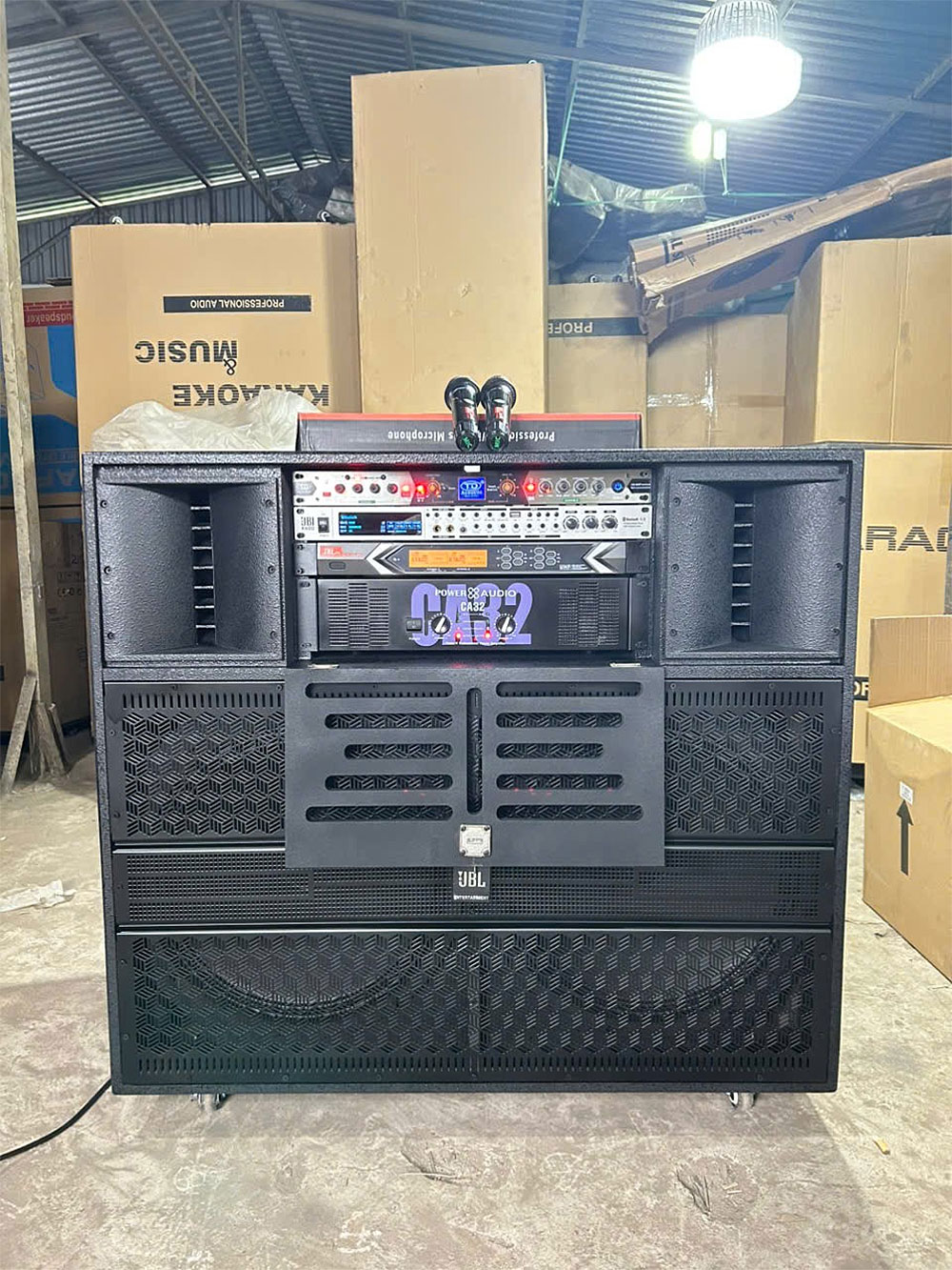 Loa kéo điện KP-310525, 2 bass 5 tấc