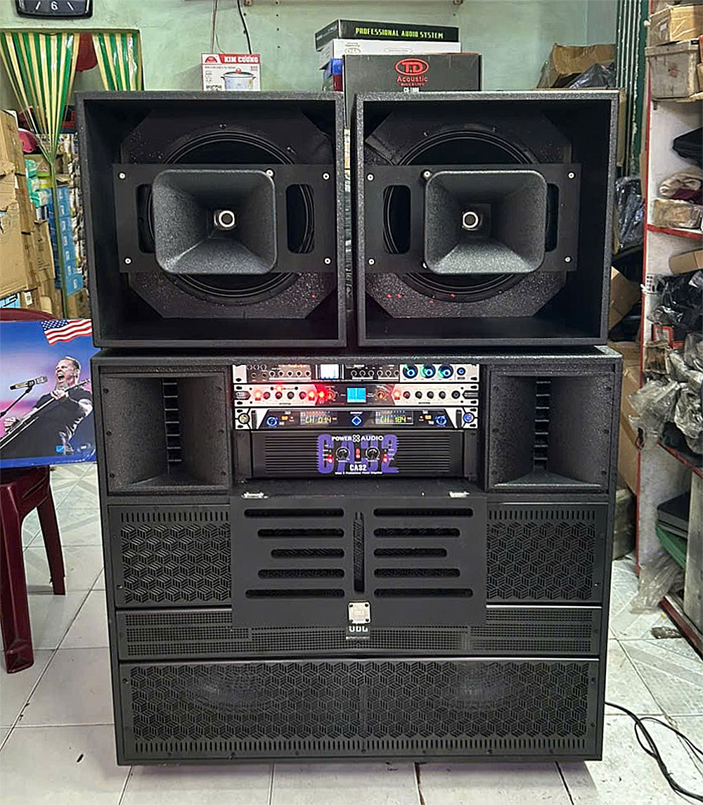 Loa kéo điện KP15-725, kèm 2 loa Full