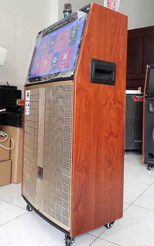 Loa kéo JBA RB-9215D, loa karaoke tích hợp màn hình LCD