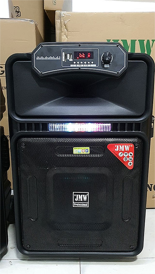 Loa kéo JMW 15-15, loa karaoke vỏ nhựa hơn 4 tấc, max 450W
