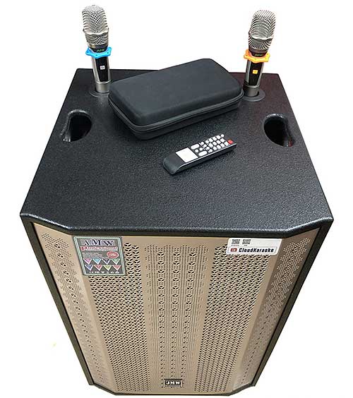 Loa kéo karaoke JMW J8000SA-01, loa vỏ gỗ - 5 đường tiếng