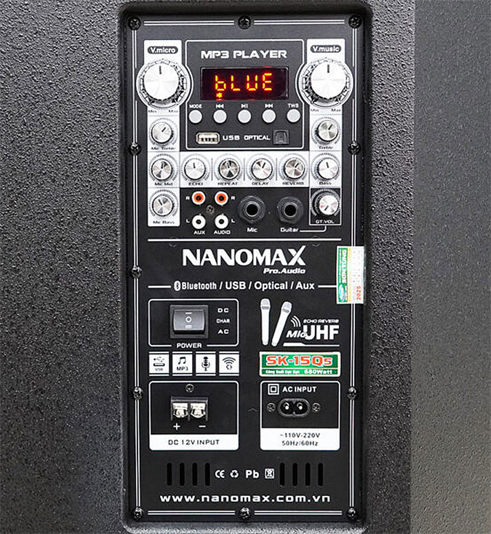 Loa kéo karaoke Nanomax SK-15q5, 3 đường tiếng