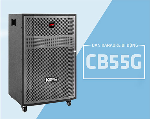 Loa kéo KBeatbox CB55G, dàn loa karaoke di động 5.5 tấc 