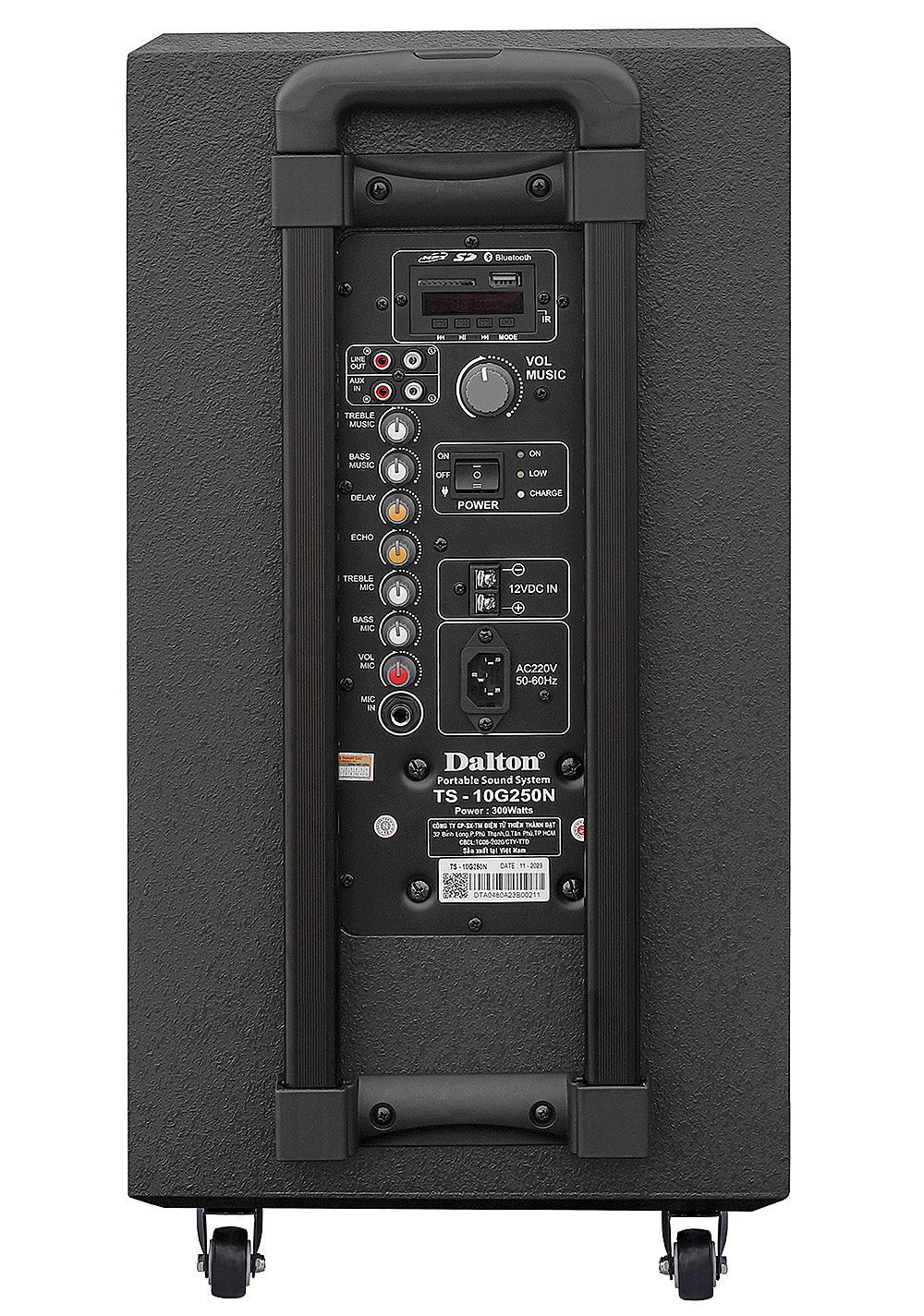 Loa kẹo kéo Dalton TS-10G250N, Loa 2 đường tiếng