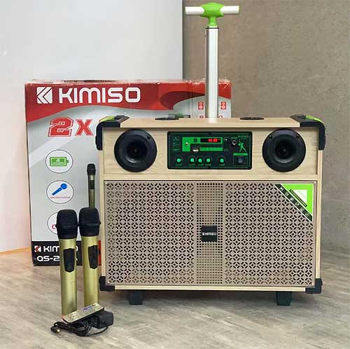 Loa kéo Kimiso QS-229A. kèm theo 2 mic không dây