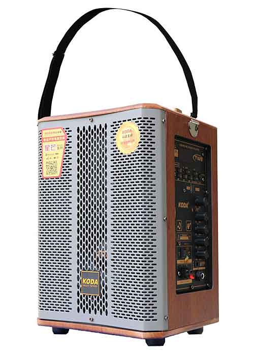 Loa kéo Koda KD-608, loa karaoke vỏ gỗ MDF, bass 1.5 tấc