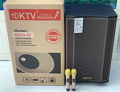 Loa kéo KTV GD15-07, loa di động 4.5 tấc, karaoke cực đỉnh