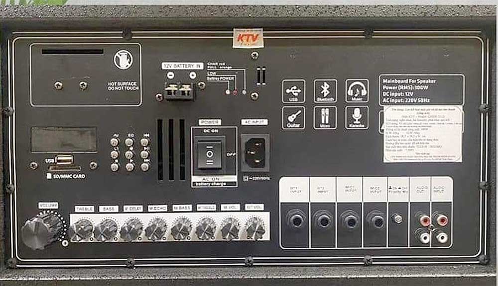 Loa kéo KTV GD218-13, kèm 2 micro UHF