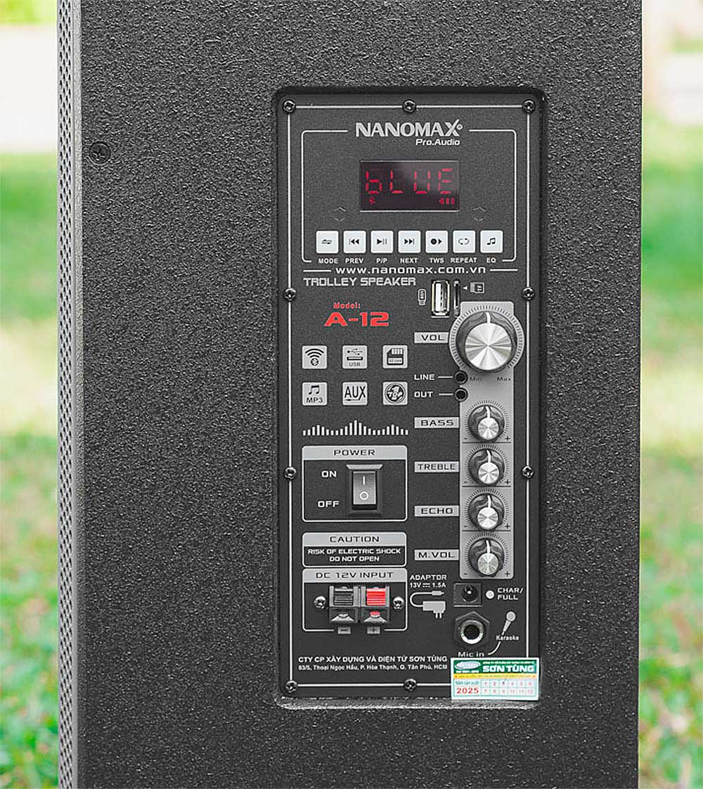 Loa kéo Nanomax A-12, 2 đường tiếng