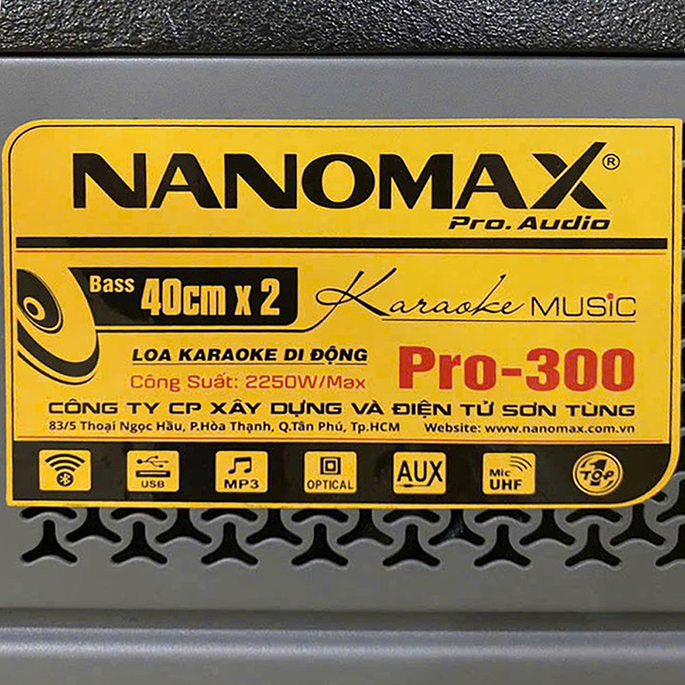 Loa kéo Nanomax Pro-300, Loa 3 đường tiếng