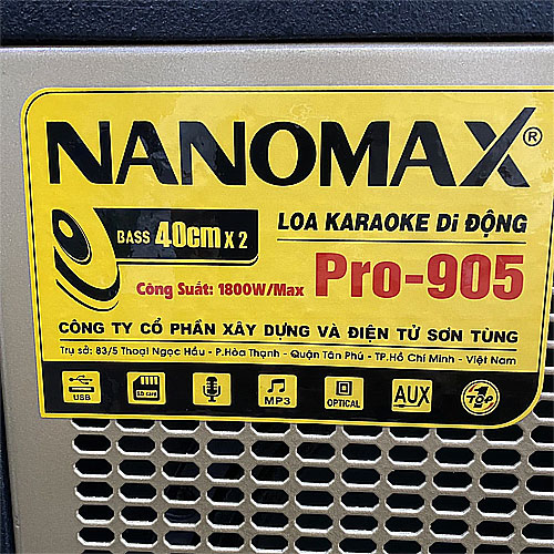 Loa kéo Nanomax Pro-905, 2 bass 4 tấc