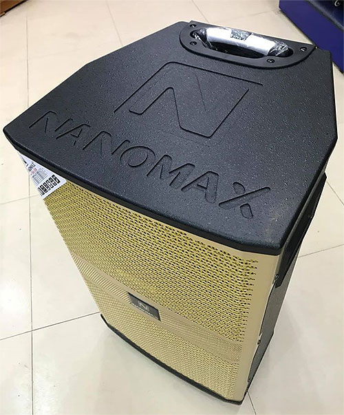 Loa kéo Nanomax SK-12B, loa di động karaoke vỏ gỗ 3.5 tấc