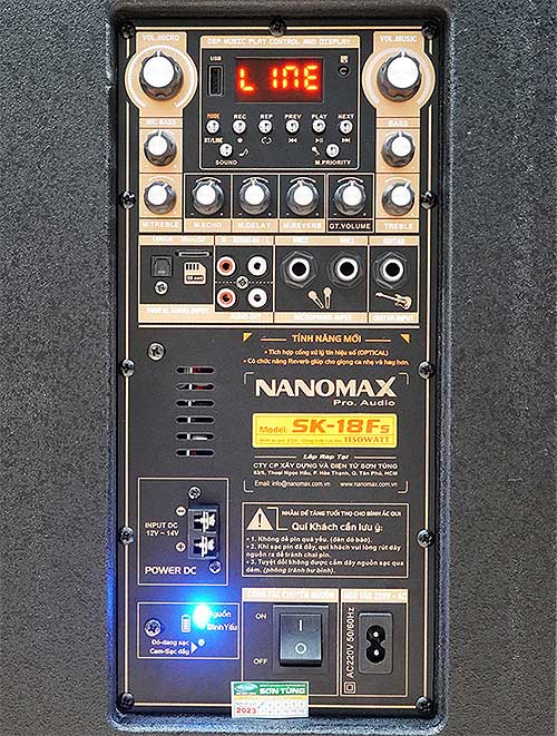 Loa kéo Nanomax SK-18F5, loa karaoke 3 đường tiếng