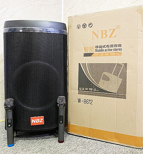 Loa kéo NBZ W-8612, loa karaoke di động, công suất đỉnh 500W