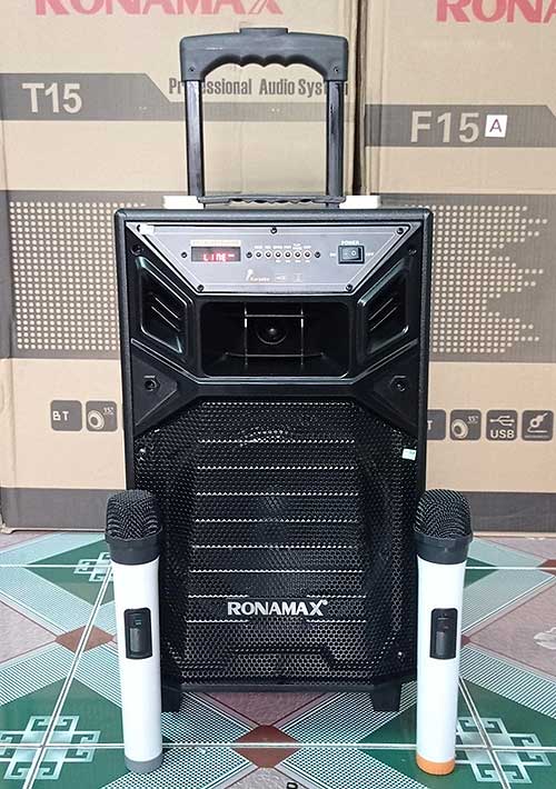 Loa kéo Ronamax Q8, kèm 2 mic không dây