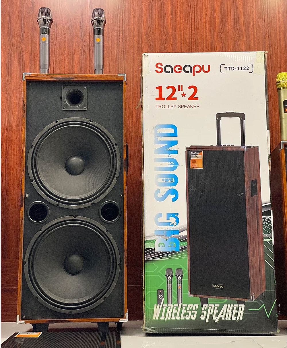 Loa kéo SAEAPU TTD-1122, loa 2 bass nhập khẩu