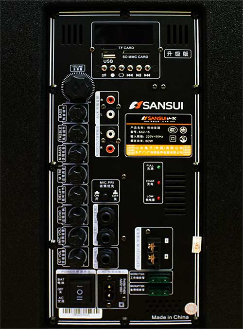 Loa kéo SANSUI SA2-15, loa có màn hình 12 inch