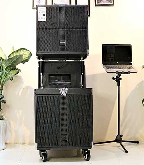 Loa kéo Sansui SG9-15, dàn loa array karaoke cao cấp 5 loa