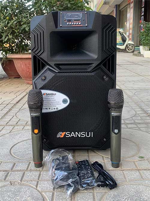 Loa kéo Sansui SS1-10, loa karaoke mini, bass 2.5 tấc