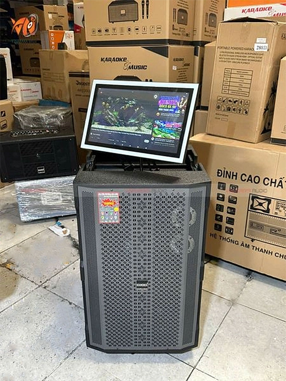 Loa kéo Soundbox 2300 plus, màn hinh android 22 inch