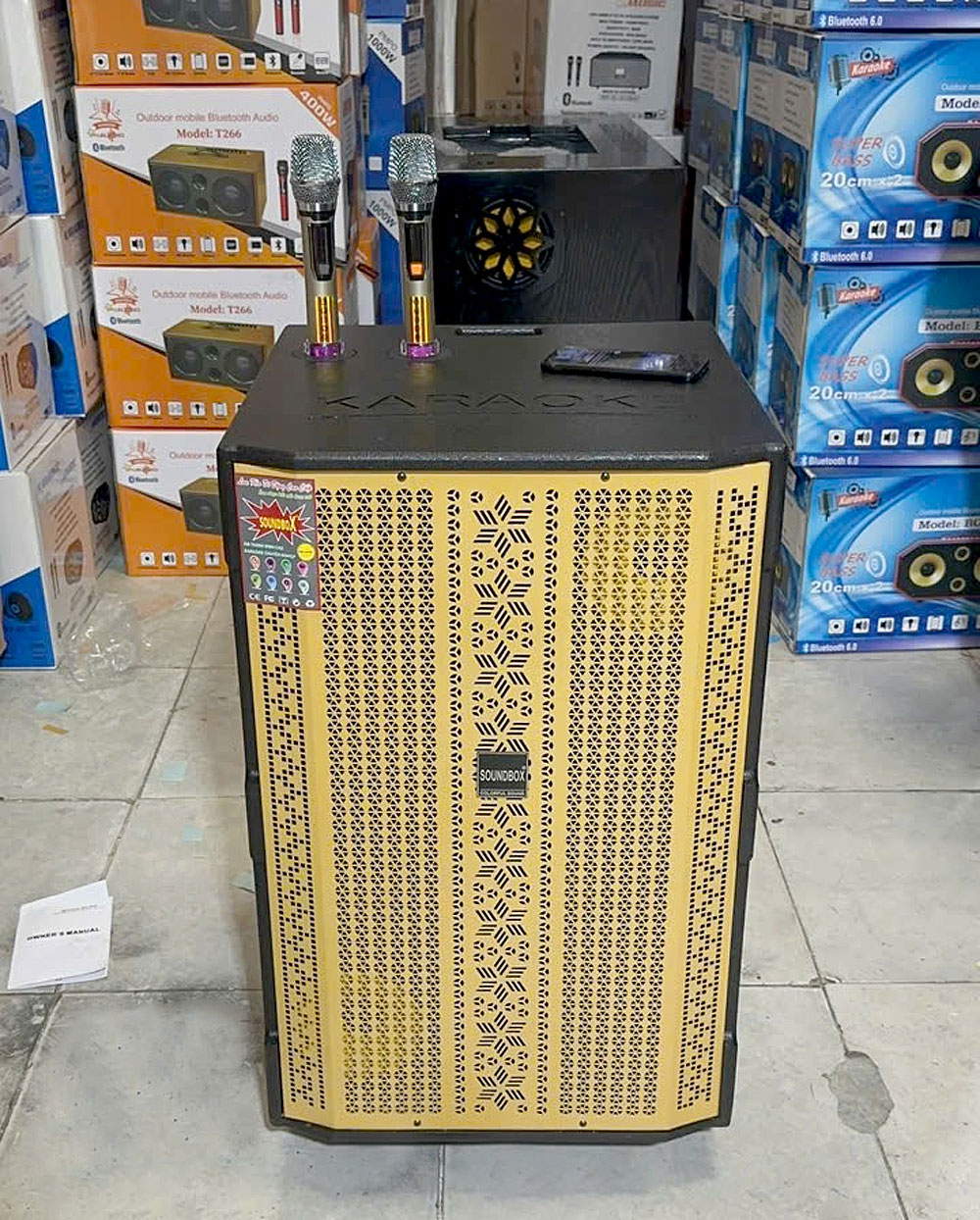 Loa kéo Soundbox SB-3310 & SB-2040, 2 mic UHF