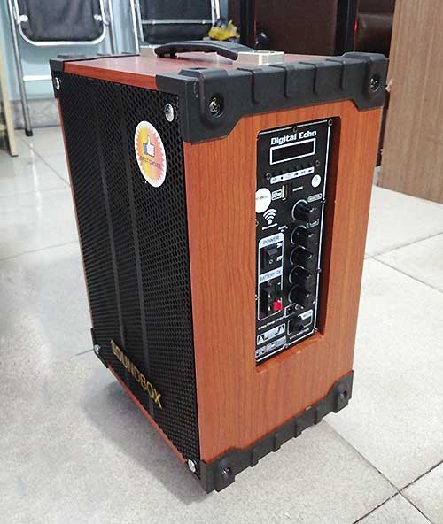 Loa kéo Soundbox SB-808, loa karaoke di động vỏ gỗ 2.5 tấc