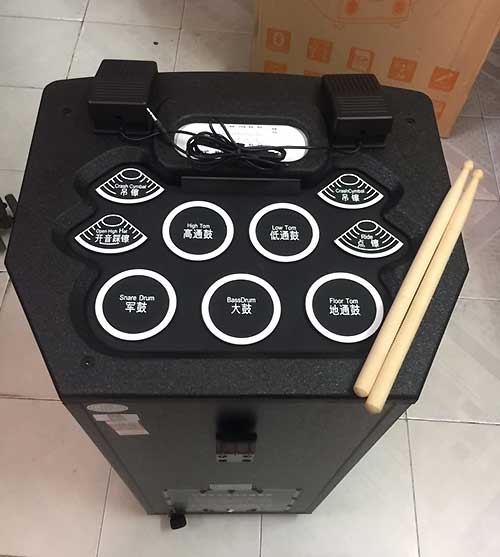 Loa kéo Temeisheng QX15-37, loa karaoke tích hợp trống điện tử