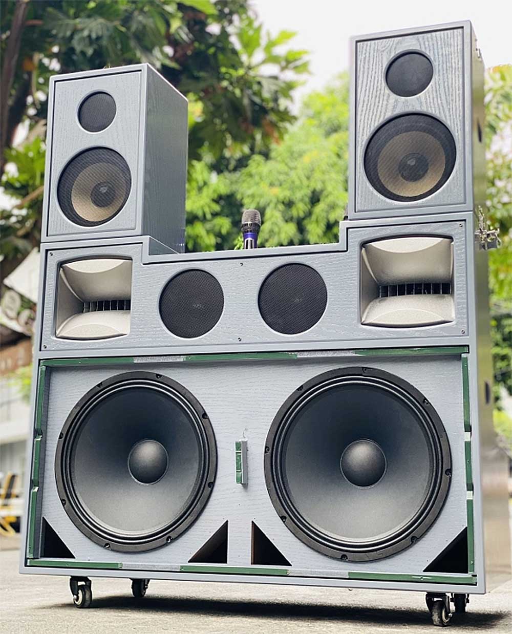 Loa kéo tủ T02Pro, 2 bass 40