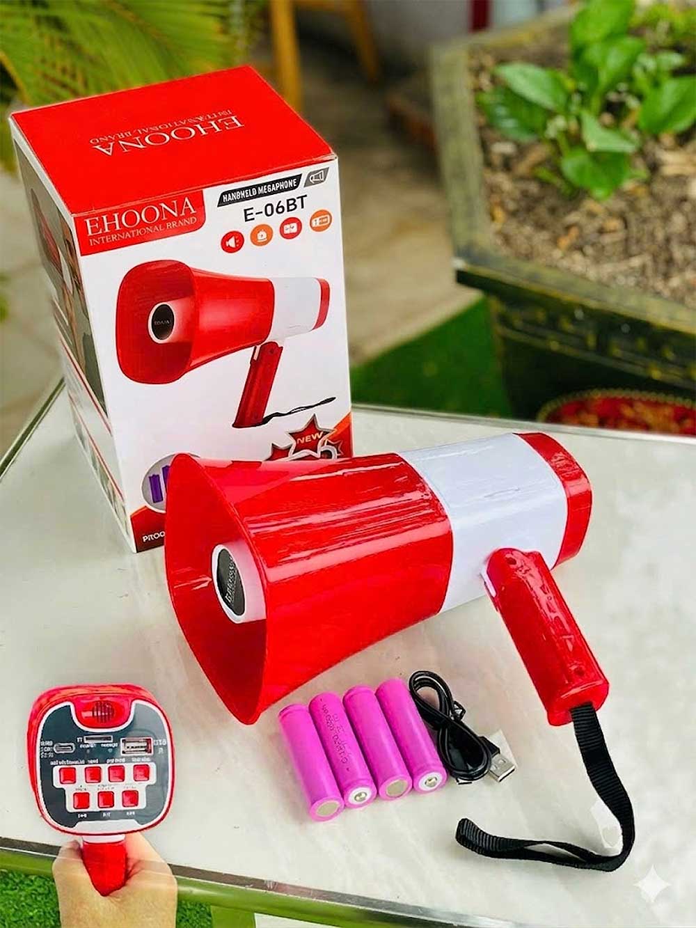 Loa phóng thanh EHOONA E-06BT, 4 pin sạc