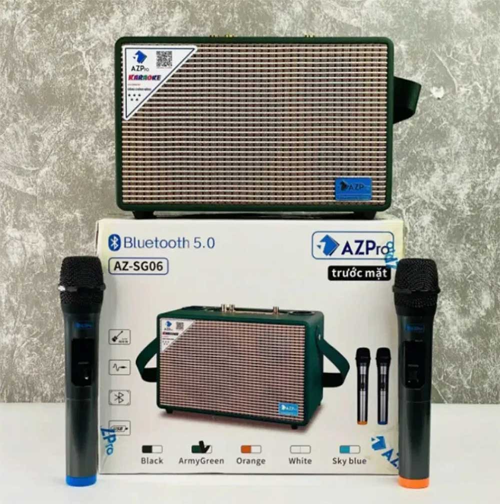 Loa xách tay AZpro AZ-SG06 Plus Loa xách tay AZpro AZ-SG06 Plus, 2 đường tiếng