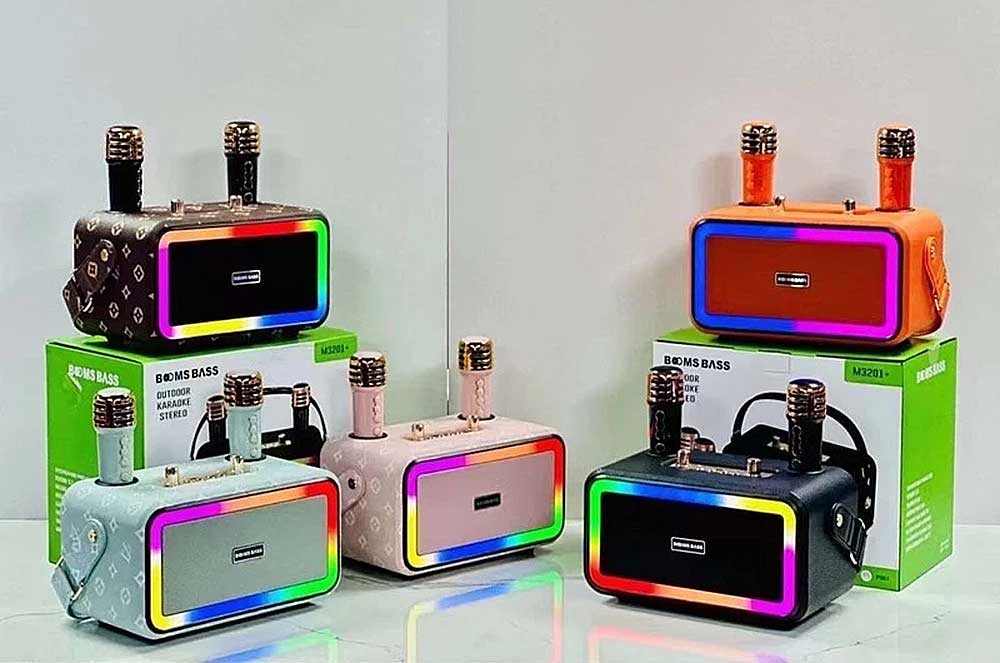 Loa xách tay BOOMSBASS M3201, 2 mic ko dây