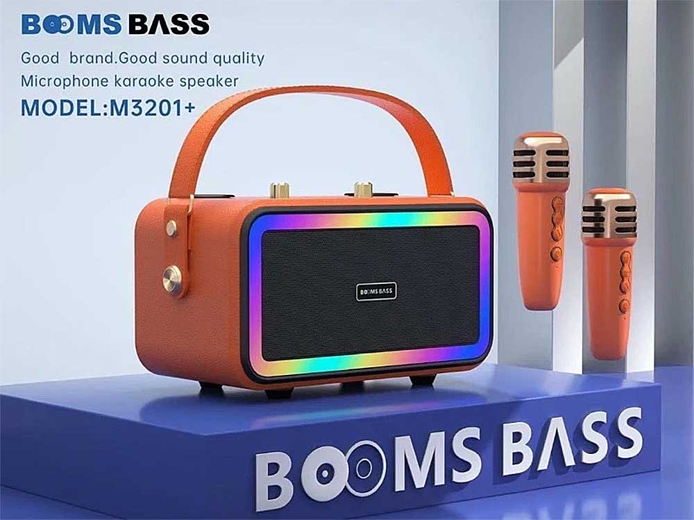 Loa xách tay BOOMSBASS M3201, 2 mic ko dây
