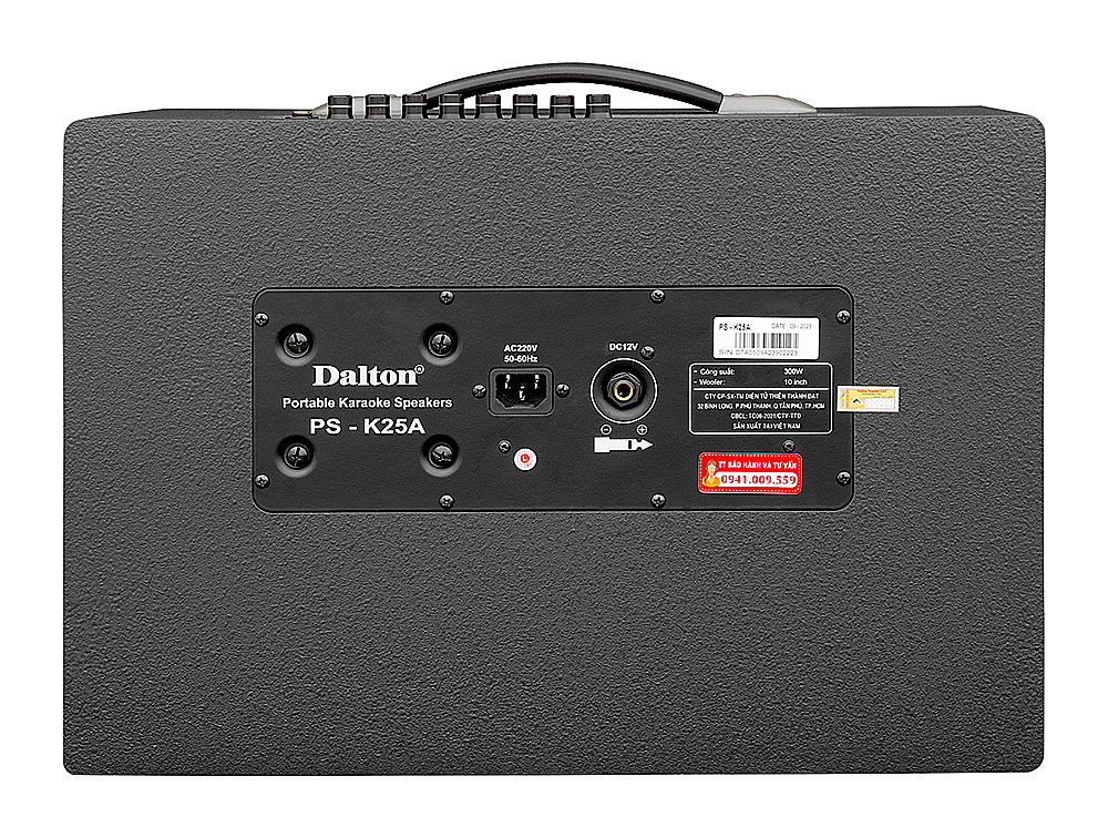 Loa xách tay Dalton PS-K25A, 2 đường tiếng