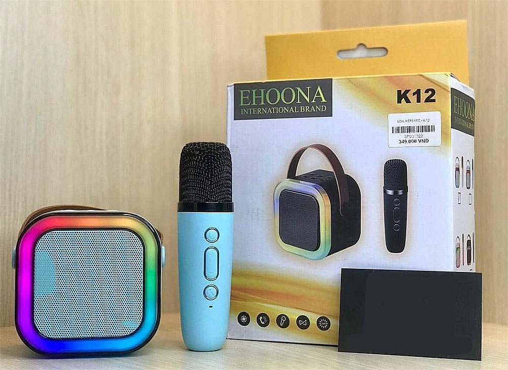 loa xách tay EHOONA K12, 2 micro ko dây