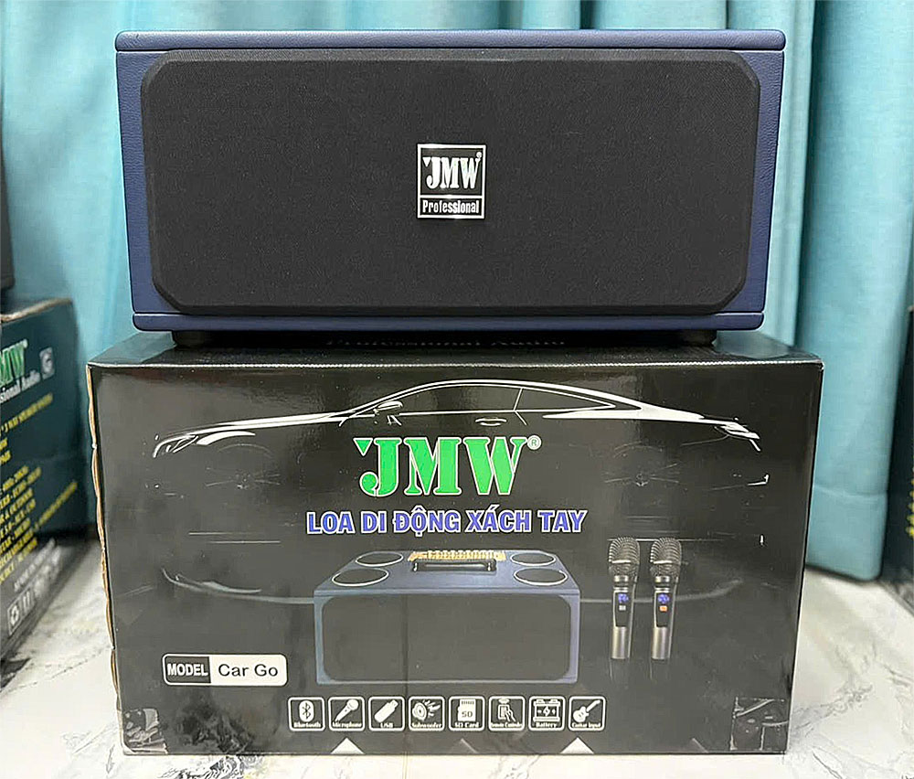 Loa xách tay JMW Car Go, kèm 2 mic UHF