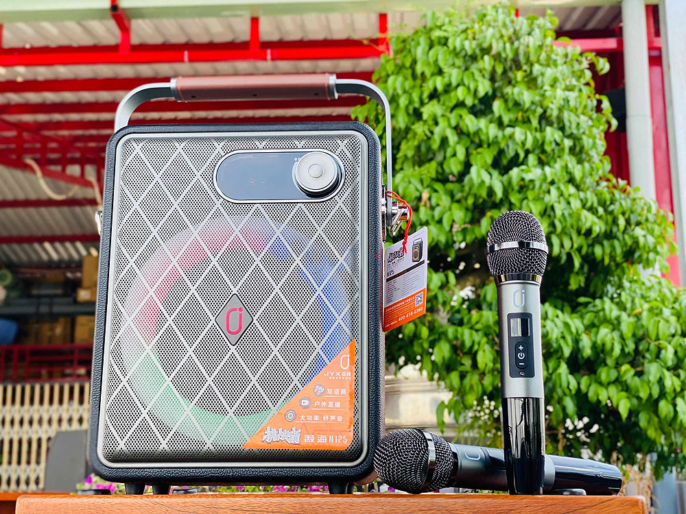 Loa xách tay JYX N125, kèm 2 mic sạc
