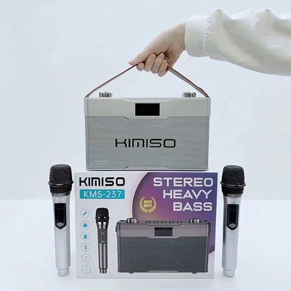 Loa xách tay Kimiso KMS237 Loa xách tay Kimiso KMS237, 2 mic ko dây